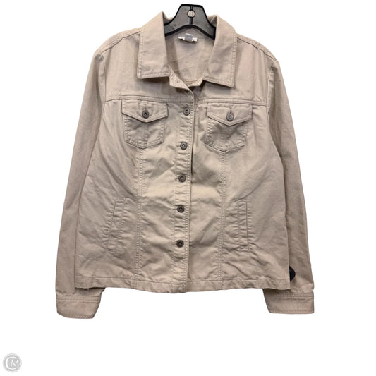 Jacket Denim By Charter Club In Tan, Size: Xl