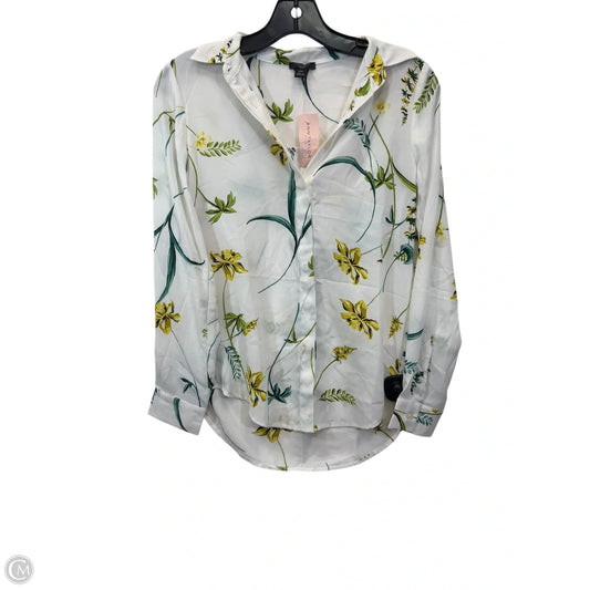 Top Long Sleeve By Ann Taylor In Green & Yellow, Size: Xxsp