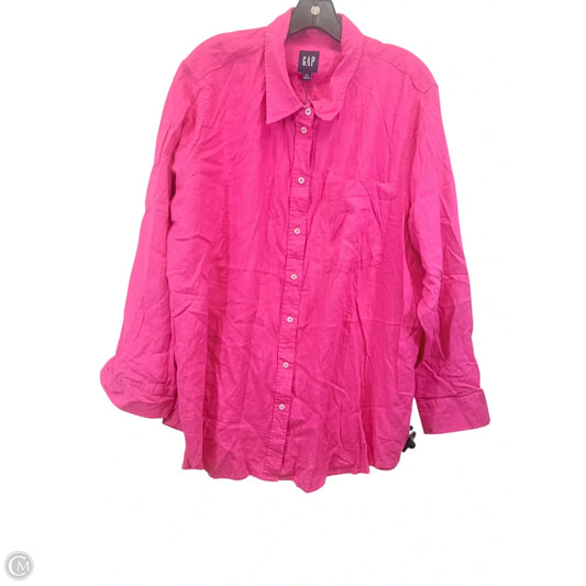 Top Long Sleeve By Gap In Pink, Size: Xxl