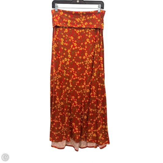 Skirt Maxi By Lularoe In Floral Print, Size: S