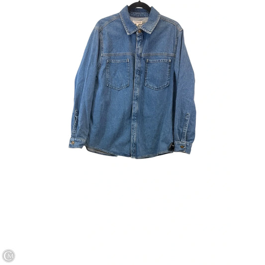 Jacket Denim By Good American In Blue Denim, Size: M