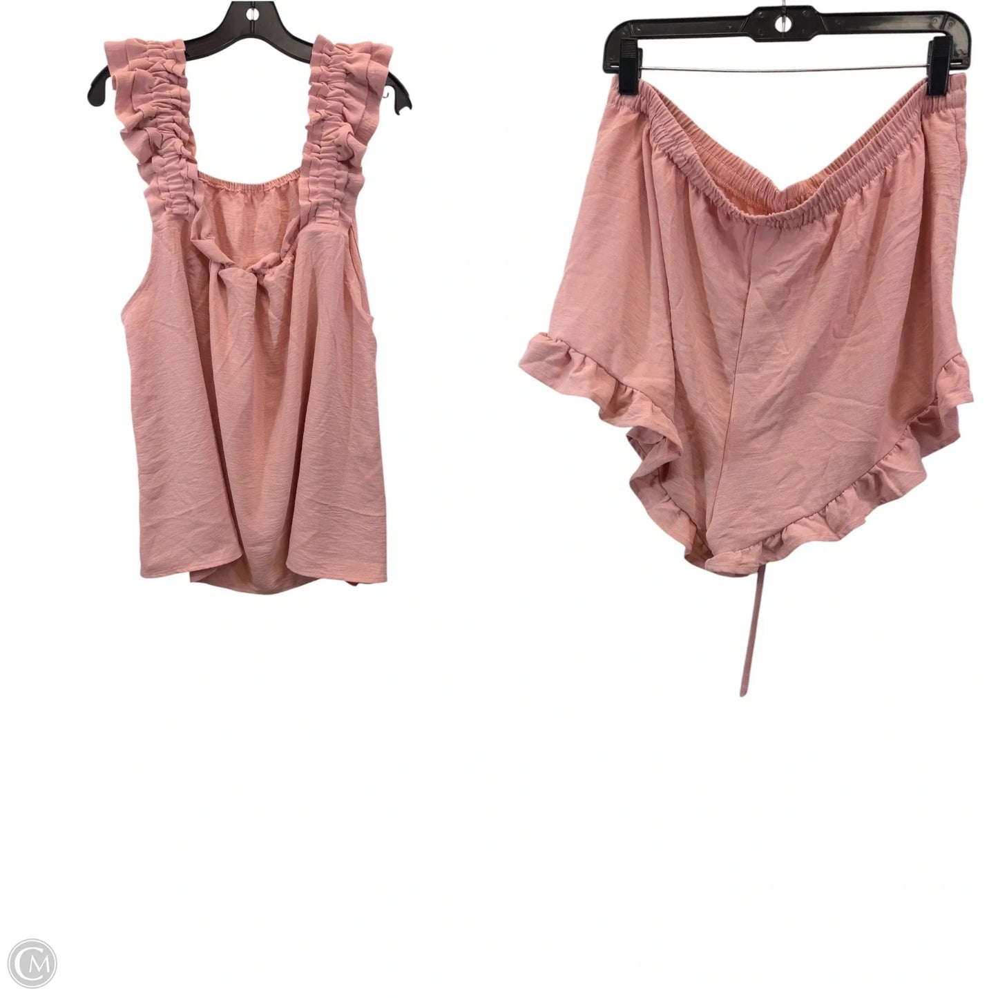 Shorts Set In Pink, Size: 2x