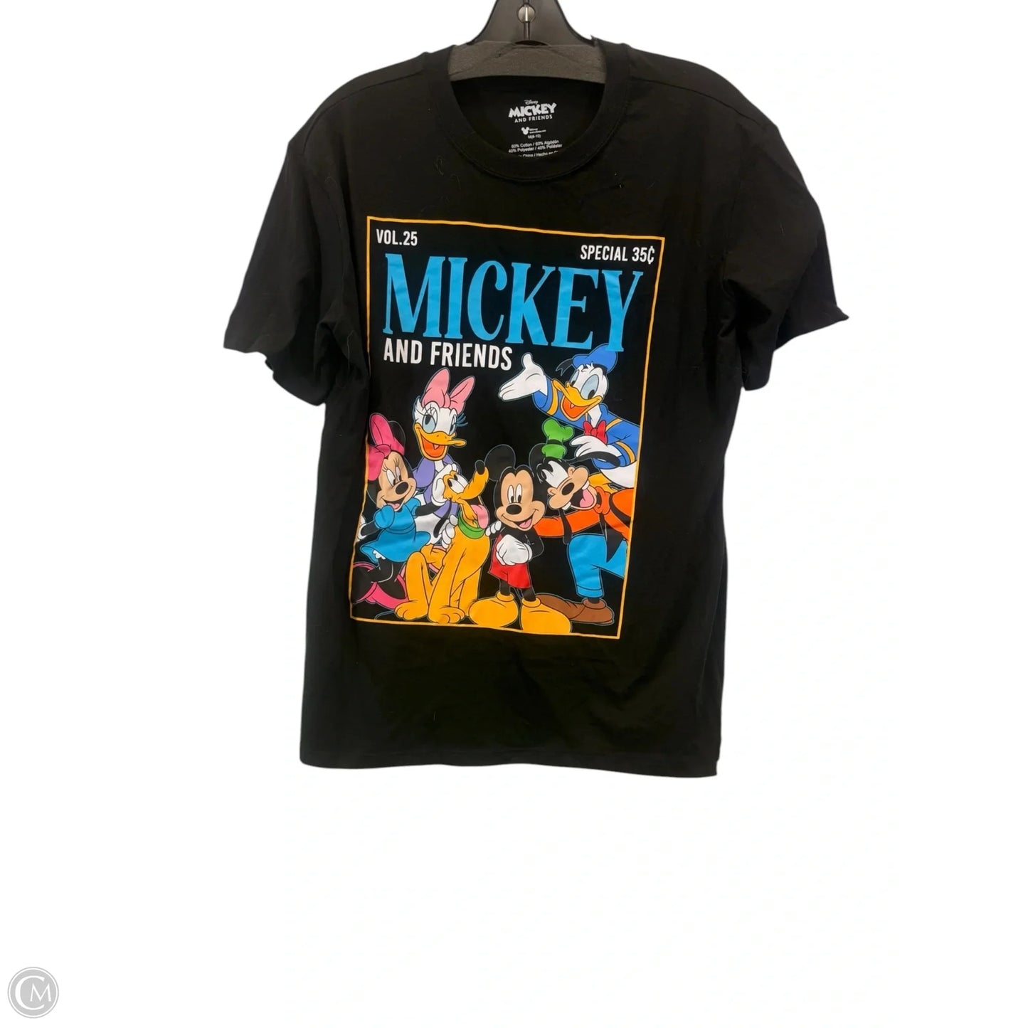 Top Short Sleeve Basic By Disney In Black, Size: M