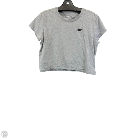 Athletic Top Short Sleeve By Nike Apparel In Grey, Size: M