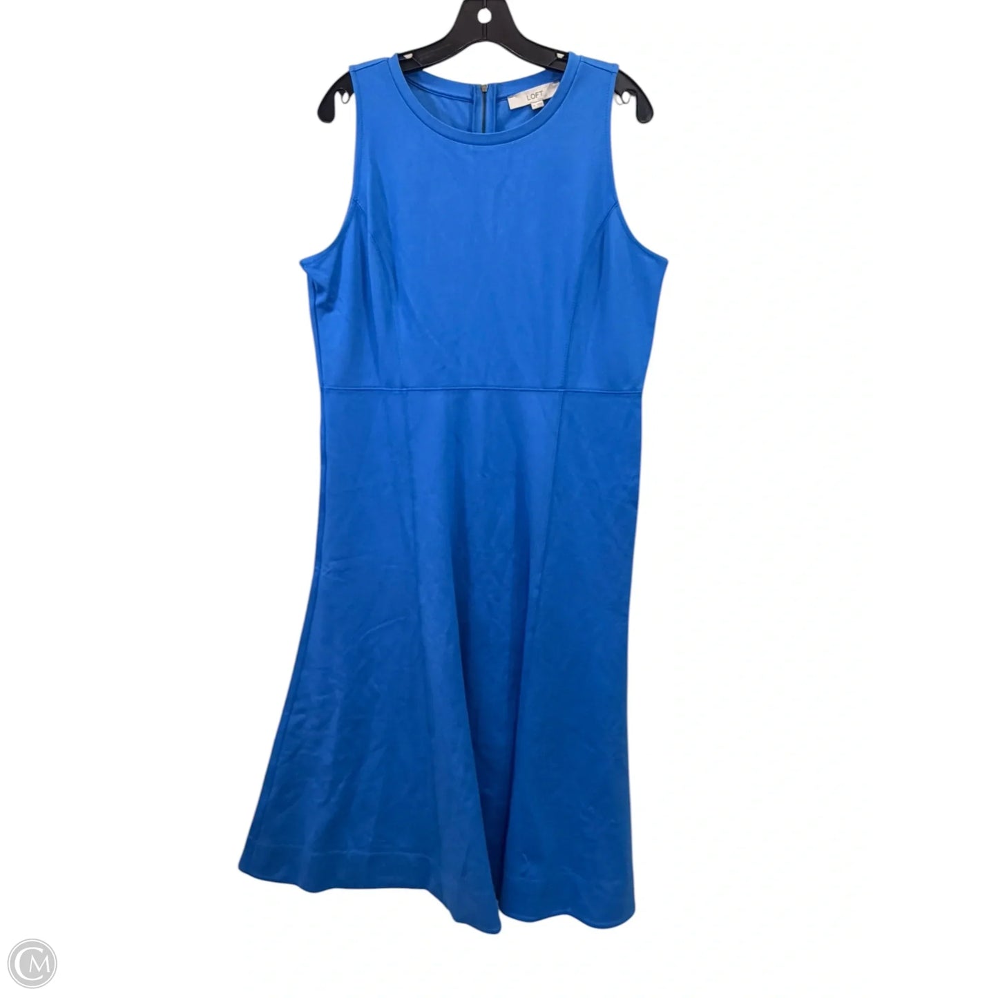 Dress Casual Midi By Loft In Blue, Size: Xl