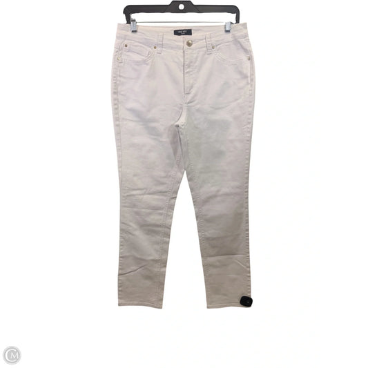 Jeans Straight By Nine West Apparel In White Denim, Size: 10