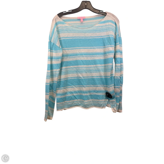 Sweater Designer By Lilly Pulitzer In Blue & Cream, Size: M