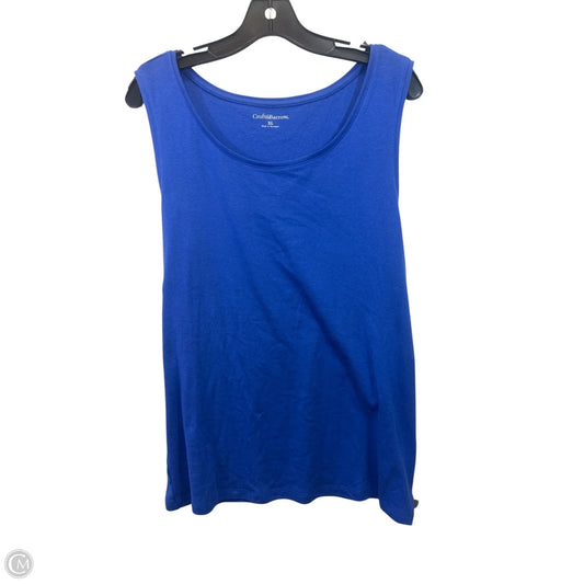 Top Sleeveless Basic By Croft And Barrow In Blue, Size: Xl
