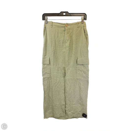 Skirt Maxi By Zara In Green, Size: Xs