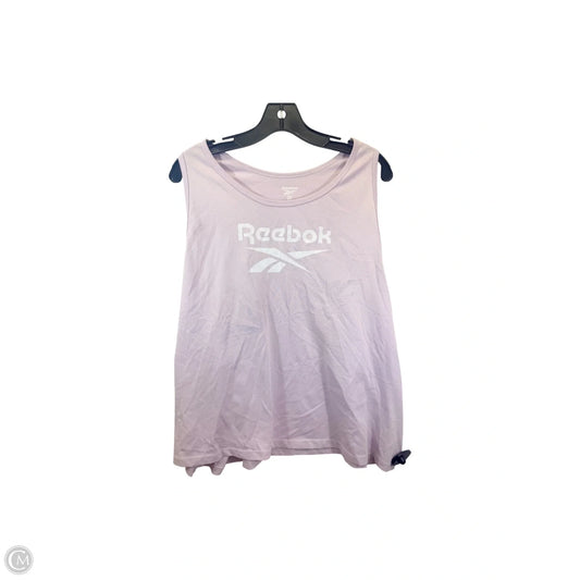 Athletic Tank Top By Reebok In Purple, Size: 3x