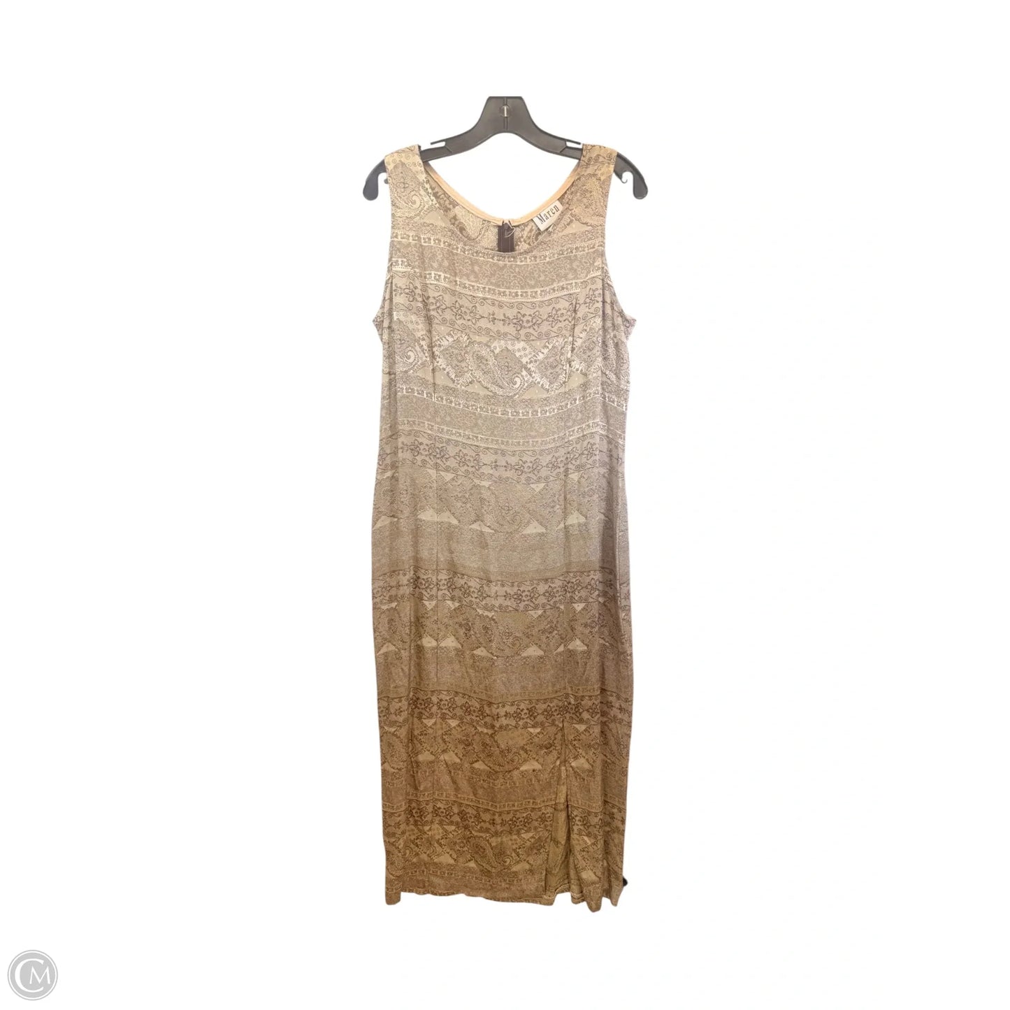 Dress Casual Maxi By Maren In Brown & Cream, Size: Xl