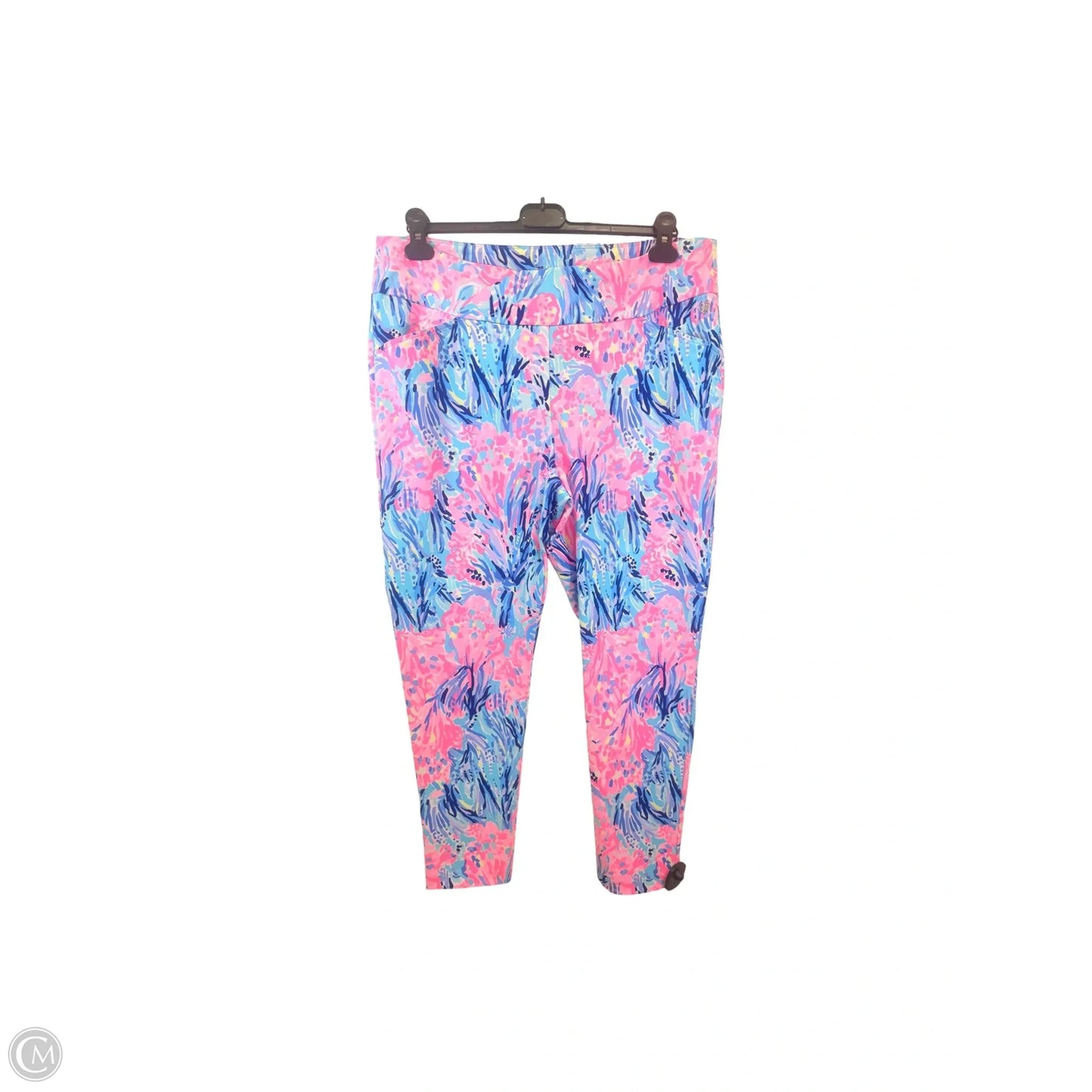 Pants Designer By Lilly Pulitzer In Blue & Pink, Size: 16
