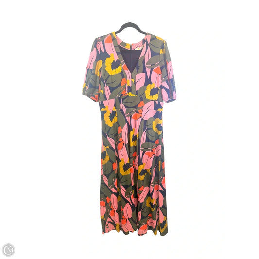 Dress Casual Maxi By Boden In Green & Pink, Size: L