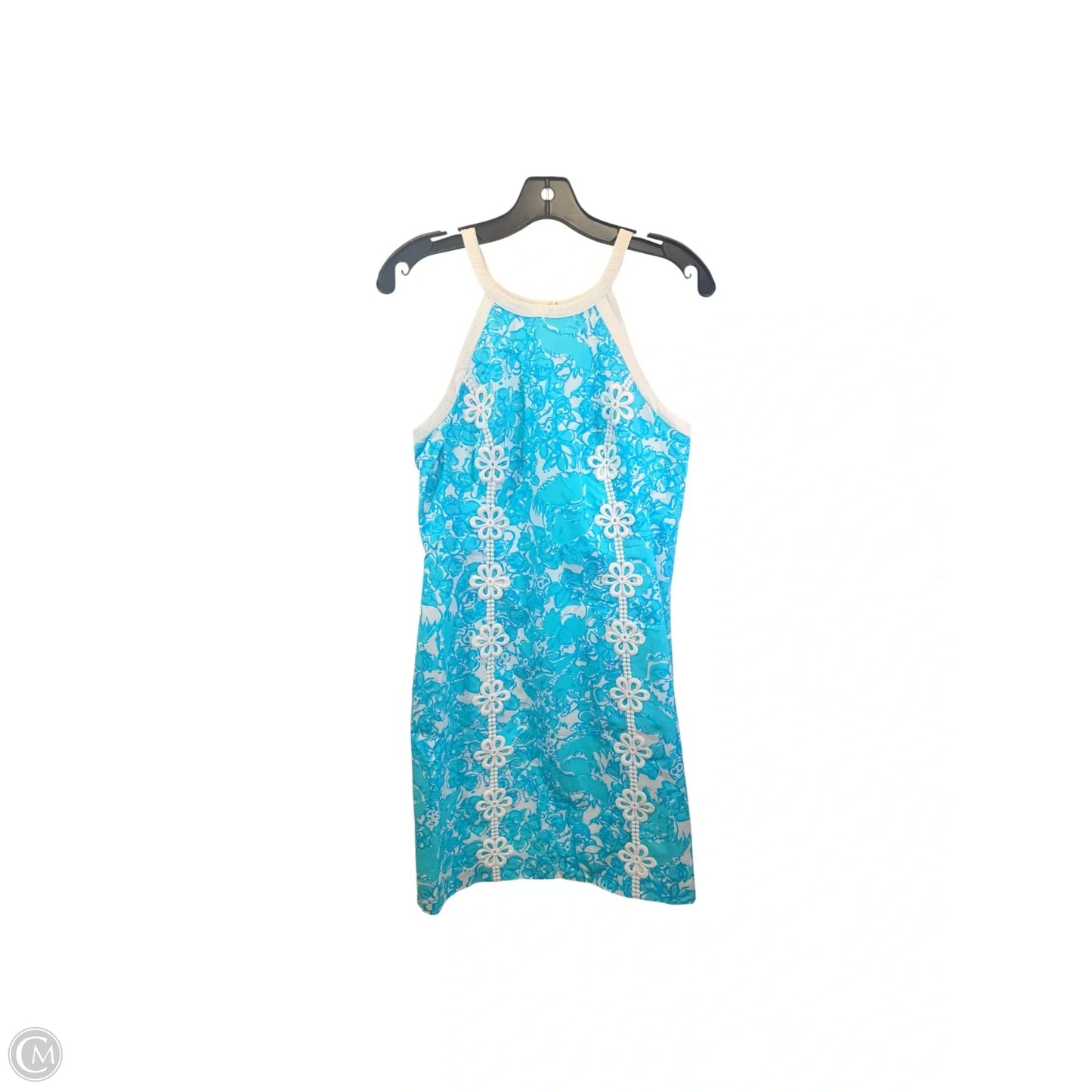 Dress Designer By Lilly Pulitzer In Blue & White, Size: 4