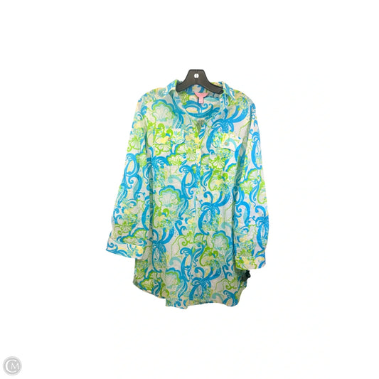 Dress Designer By Lilly Pulitzer In Blue & Green, Size: S