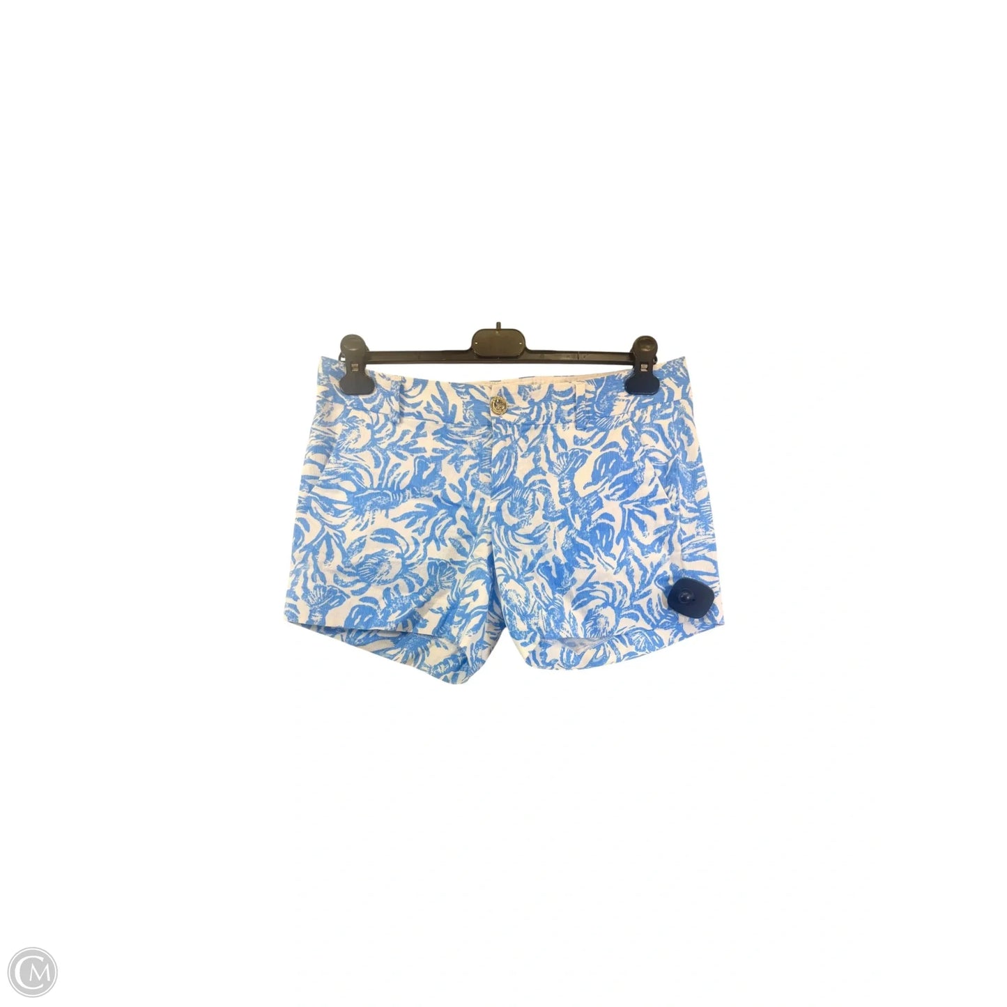 Shorts Designer By Lilly Pulitzer In Blue & White, Size: 4