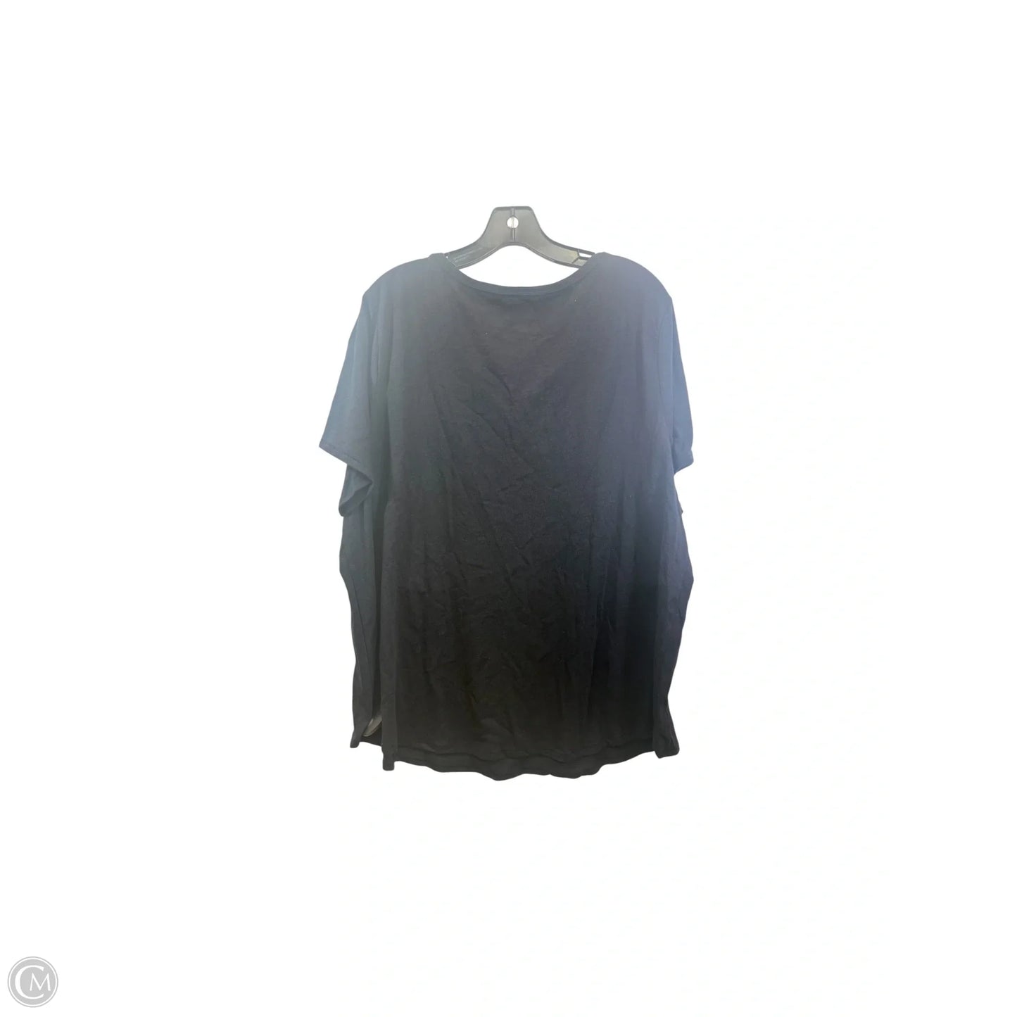 Top Short Sleeve Basic By Evri In Black, Size: 2x