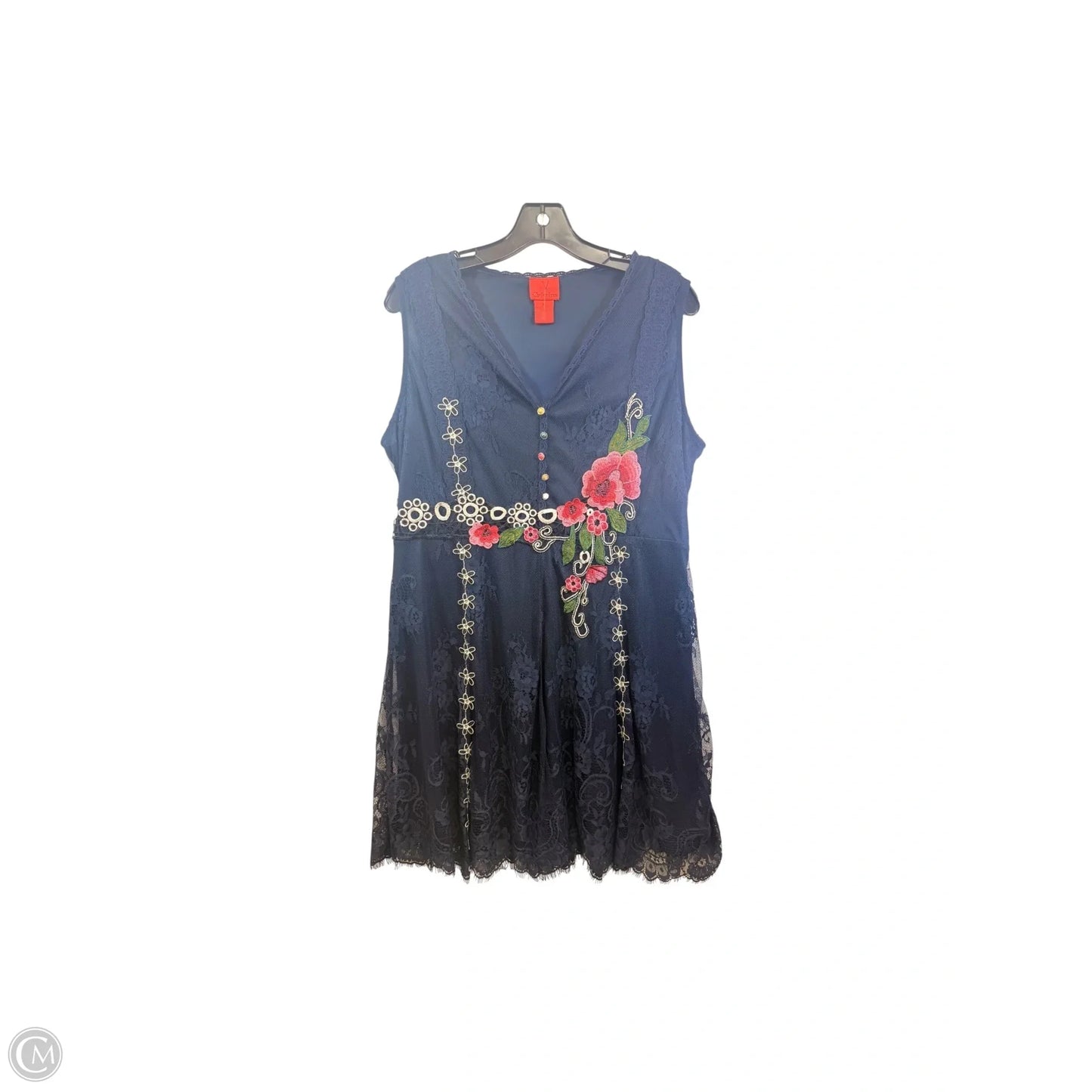 Dress Casual Midi By Cristina In Navy, Size: Xl