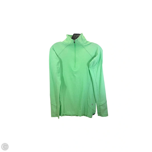 Athletic Top Long Sleeve Collar By Straight Down In Green, Size: Xs