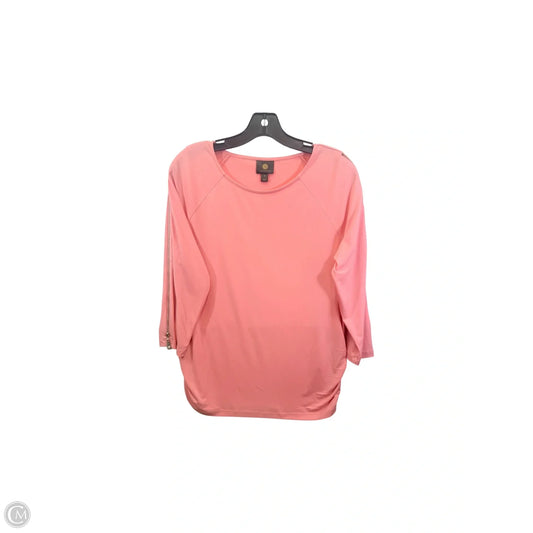 Top Long Sleeve By Jm Collections In Peach, Size: M