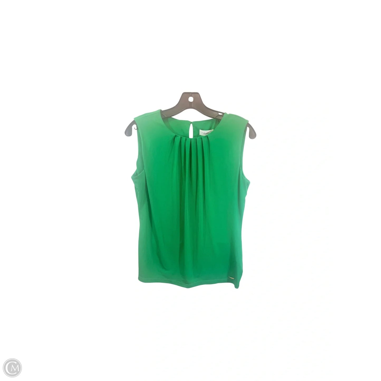 Top Sleeveless By Calvin Klein In Green, Size: S