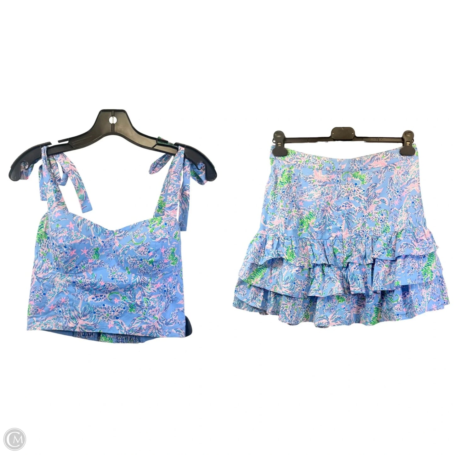 Skirt Designer By Lilly Pulitzer In Blue & Pink, Size: 6
