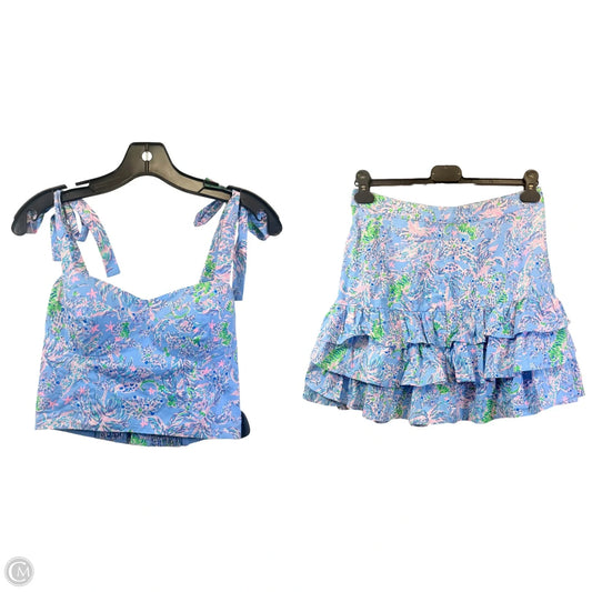 Skirt Designer By Lilly Pulitzer In Blue & Pink, Size: 6