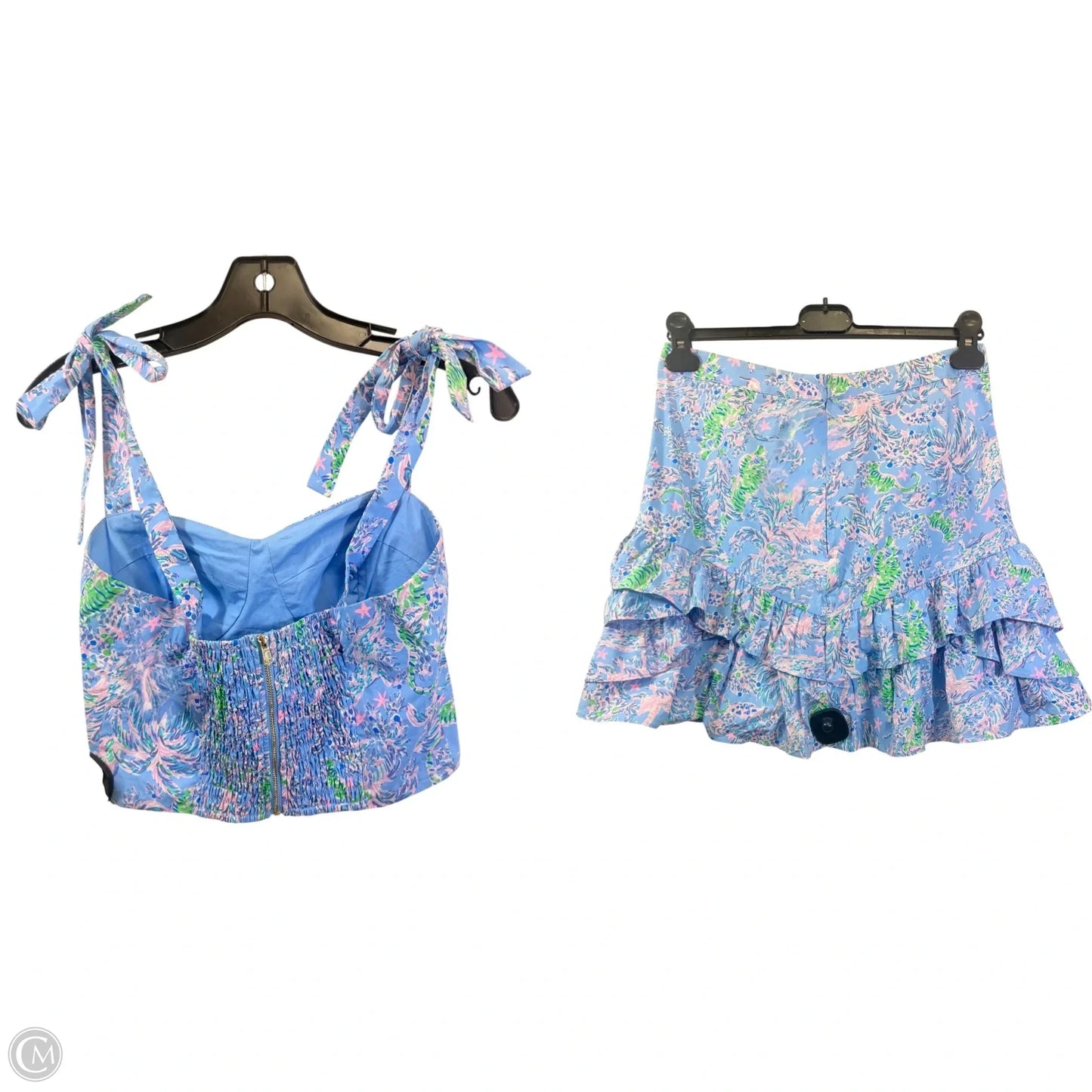 Skirt Designer By Lilly Pulitzer In Blue & Pink, Size: 6