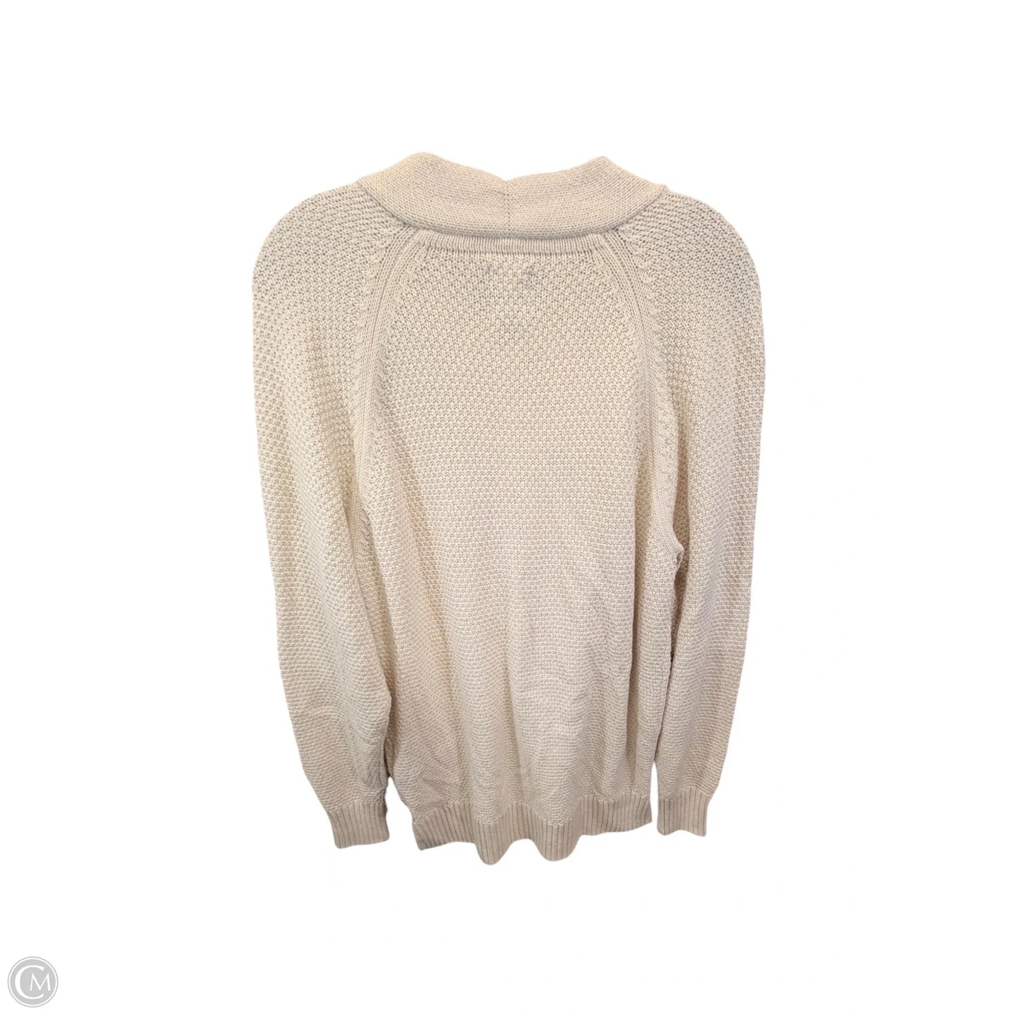 Sweater Cardigan By Gap In Tan, Size: M