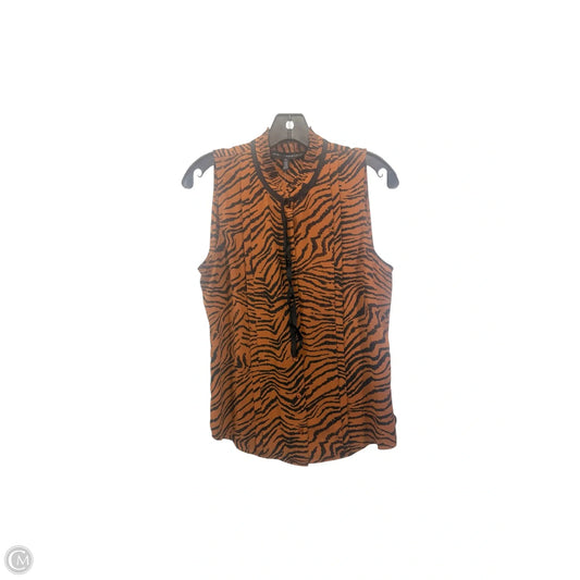Top Sleeveless By White House Black Market In Animal Print, Size: S