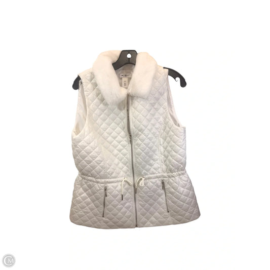 Vest Puffer & Quilted By White House Black Market In White, Size: M