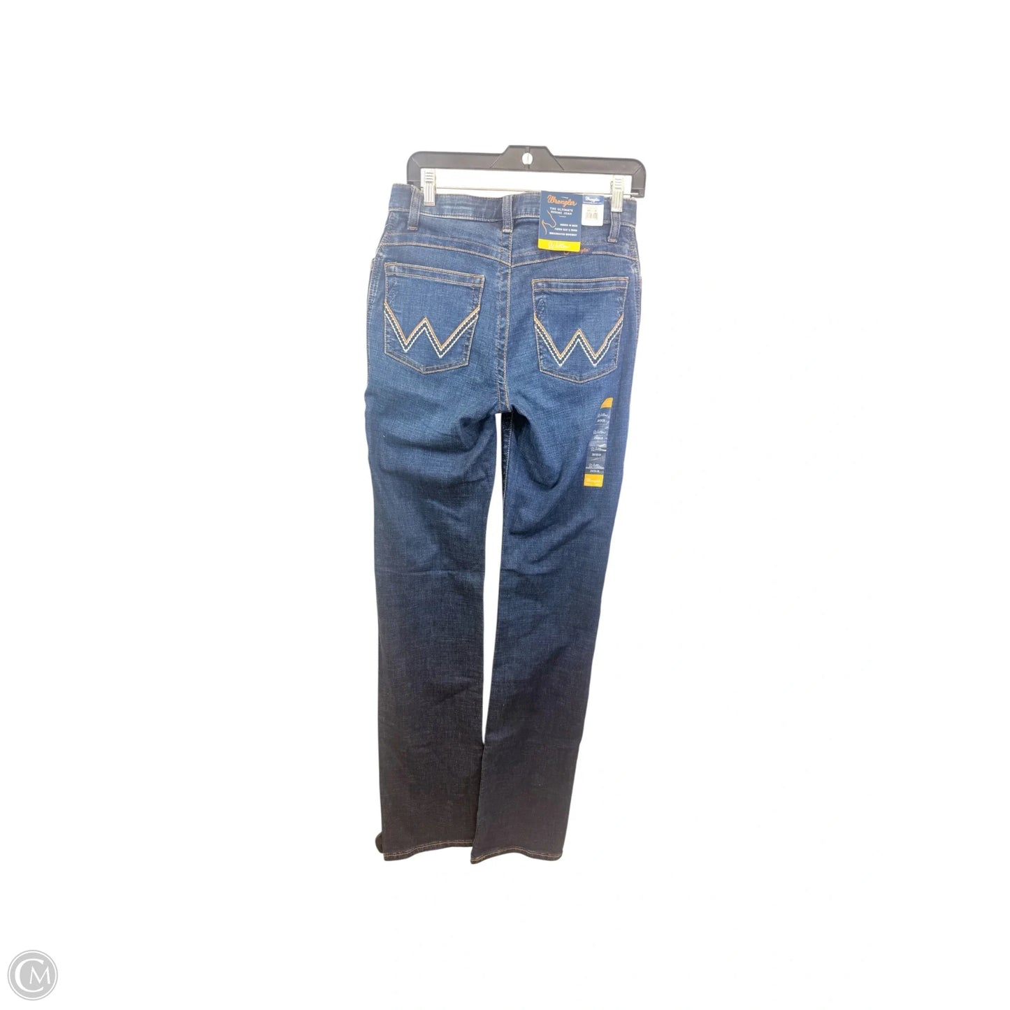 Jeans Flared By Wrangler In Blue Denim, Size: 6