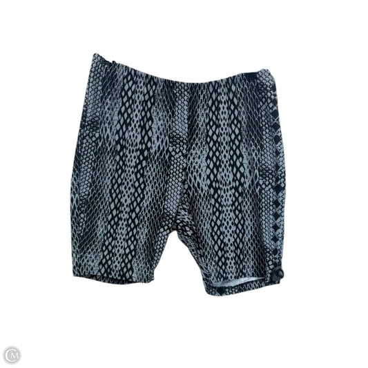 Athletic Shorts By Just Be In Black & Grey, Size: 1x