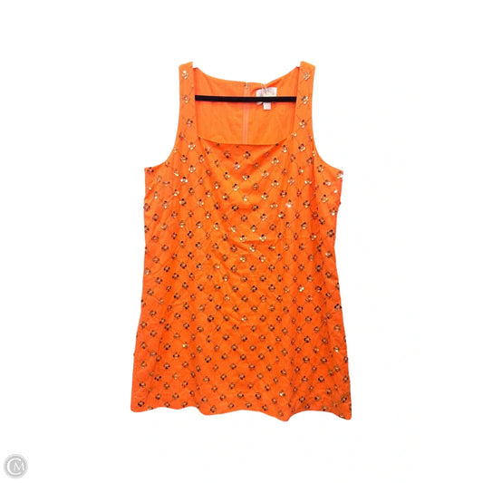 Dress Designer By Lilly Pulitzer In Gold & Orange, Size: Xl