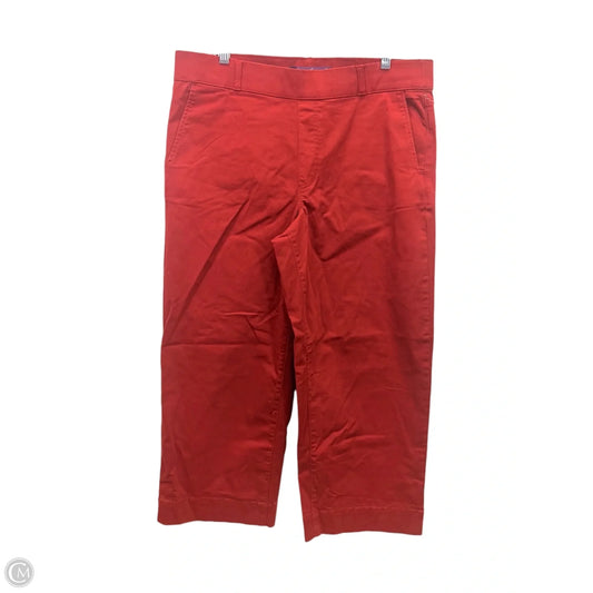 Capris By Gloria Vanderbilt In Red, Size: 14