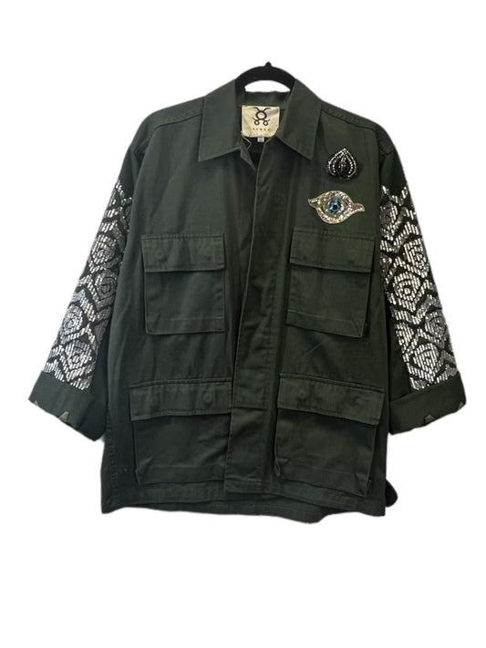 Green Jacket Luxury Designer Clothes Mentor, Size M