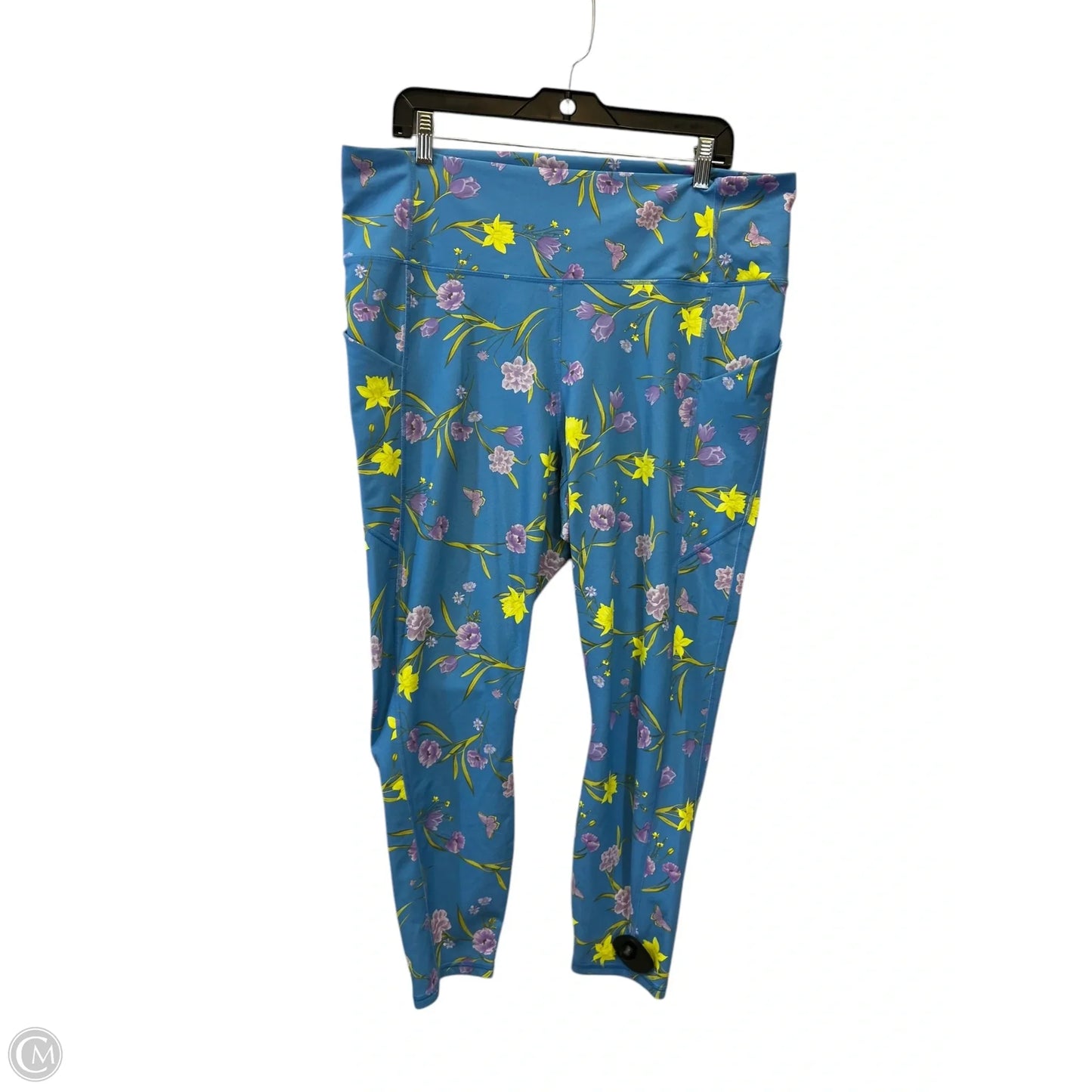 Athletic Pants 2pc By Fabletics In Floral Print, Size: 2x