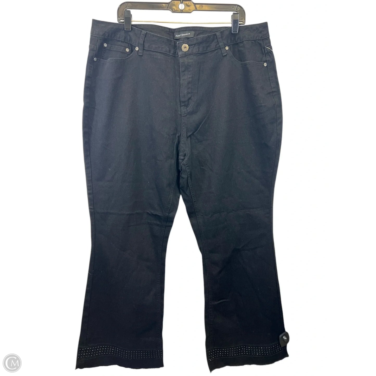 Jeans Flared By Ashley Stewart In Black, Size: 20