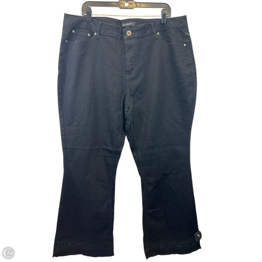 Jeans Flared By Ashley Stewart In Black, Size: 20