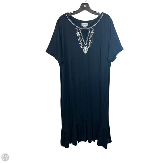 Dress Casual Midi By Catherines In Black & White, Size: 2x