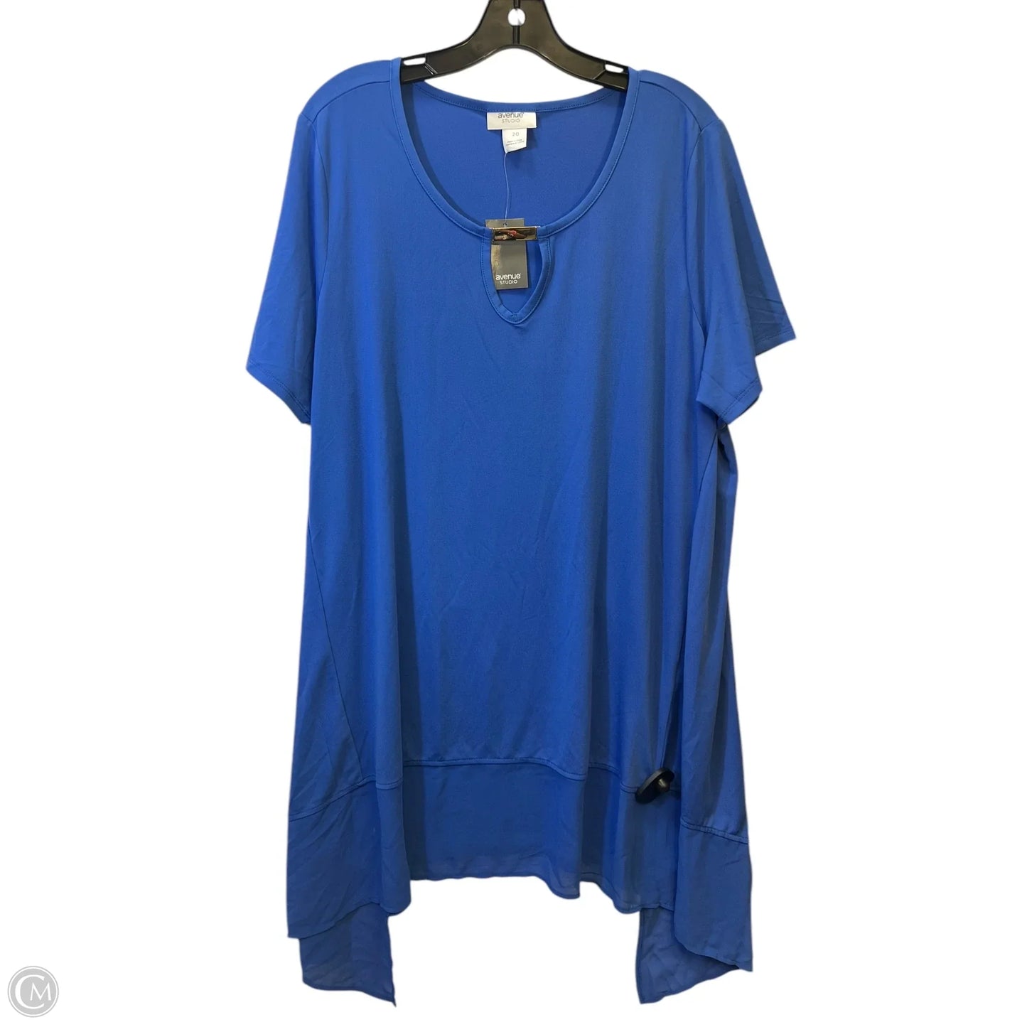 Top Short Sleeve By Avenue In Blue, Size: 2x