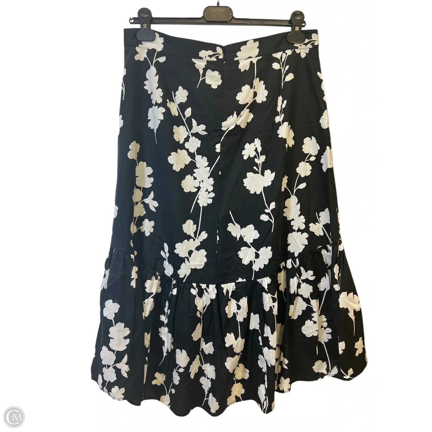Skirt Maxi By Ann Taylor In Black & White, Size: Mp