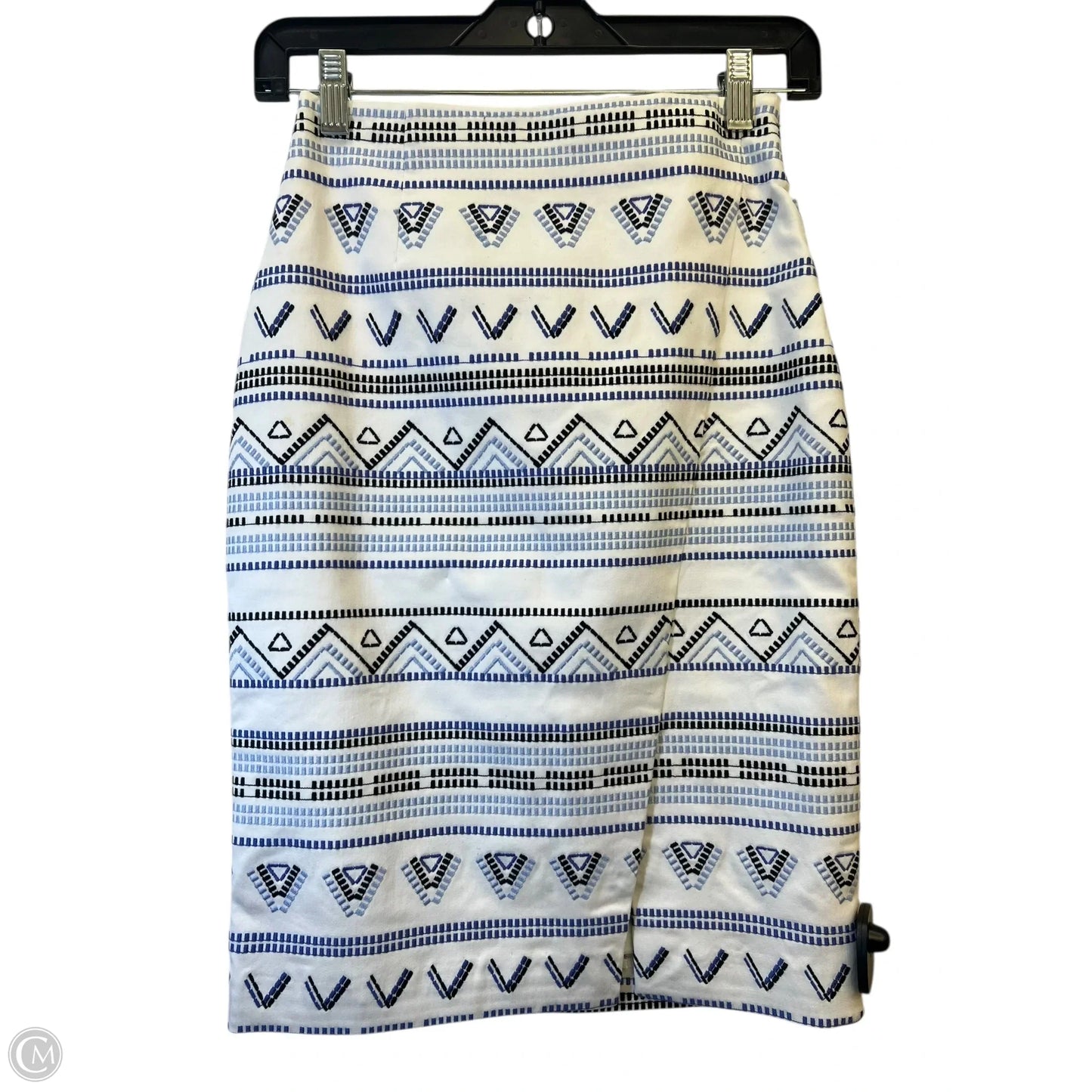 Skirt Midi By White House Black Market In Black & Blue, Size: Xxs