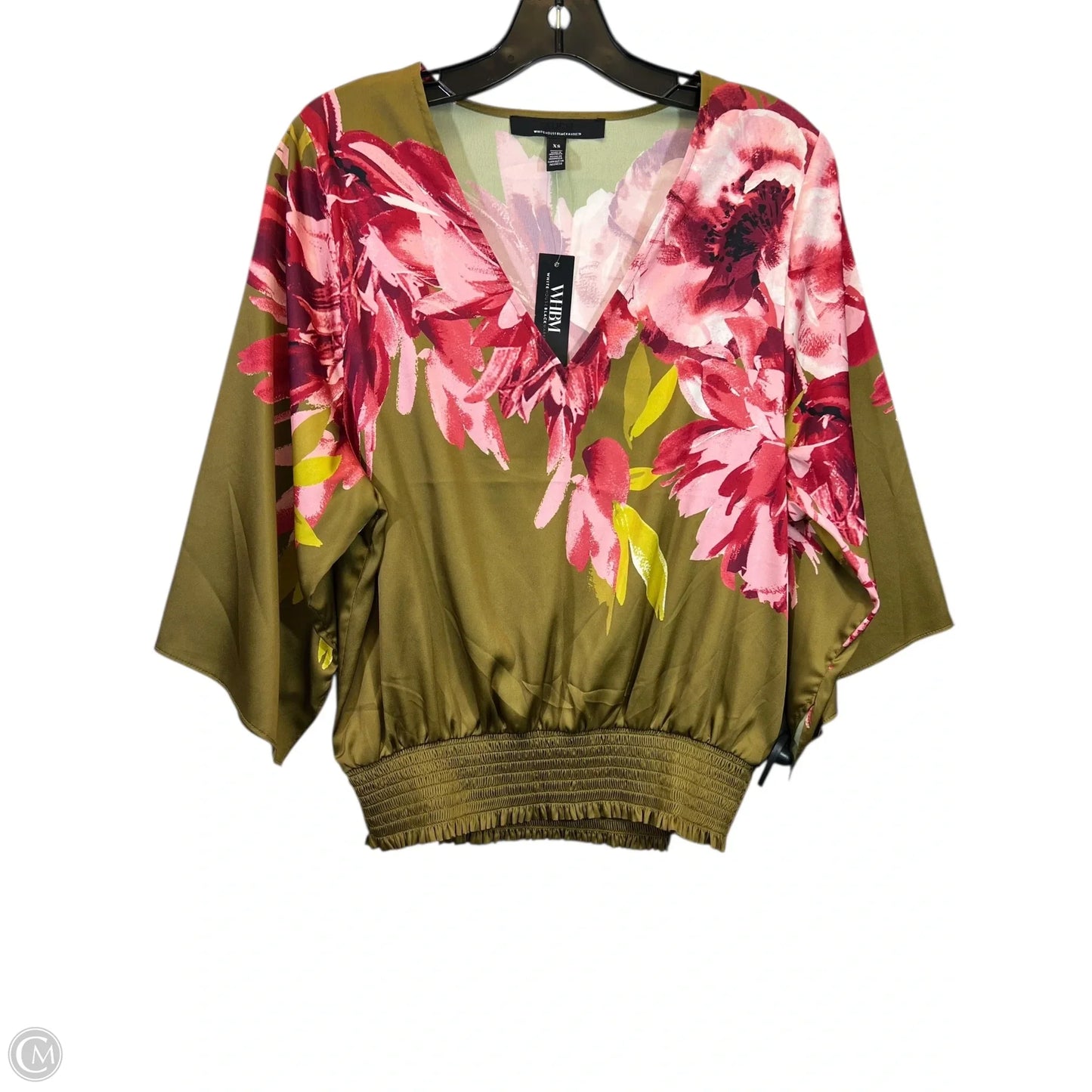 Top Long Sleeve By White House Black Market In Floral Print, Size: Xs