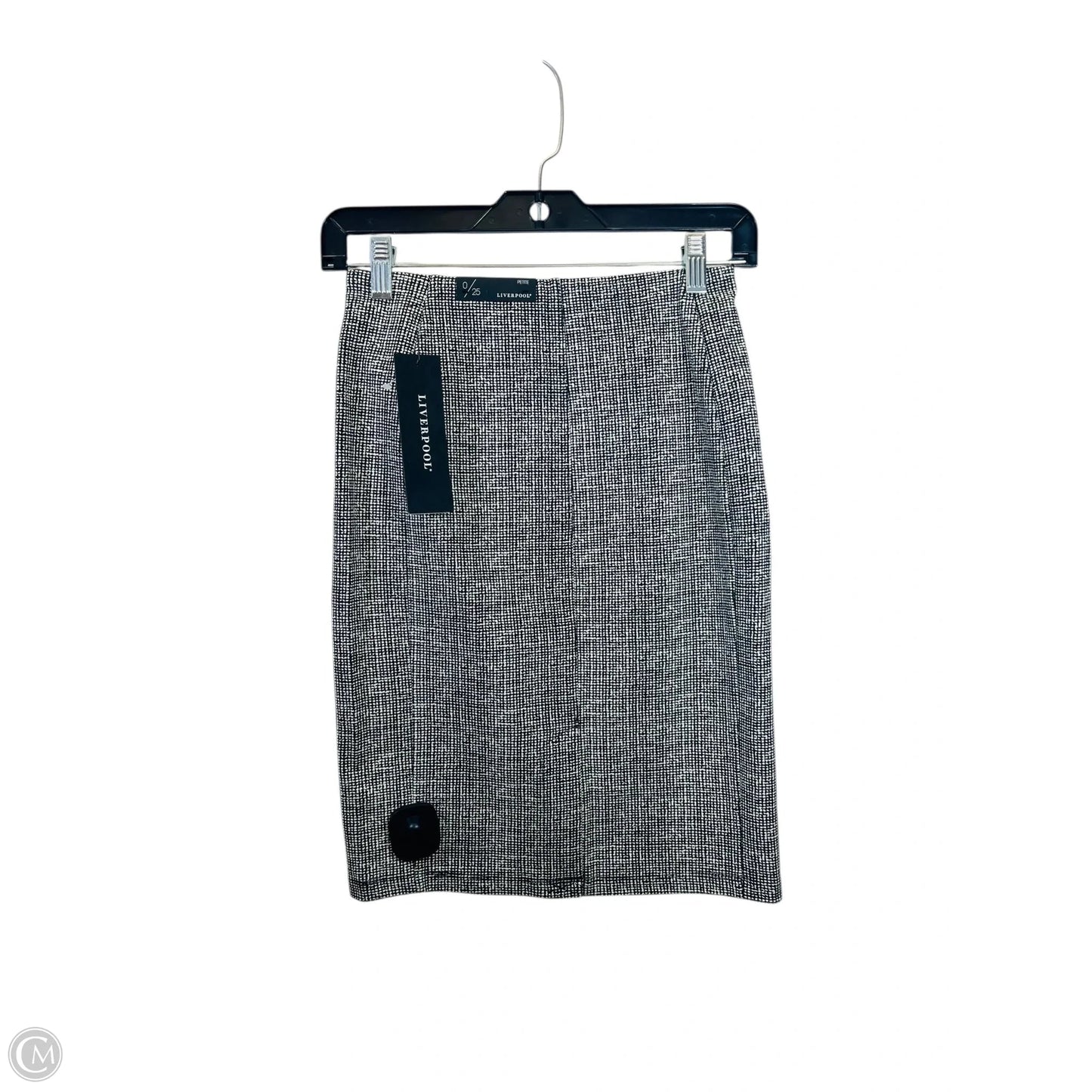 Skirt Midi By Liverpool In Black & Cream, Size: Xsp