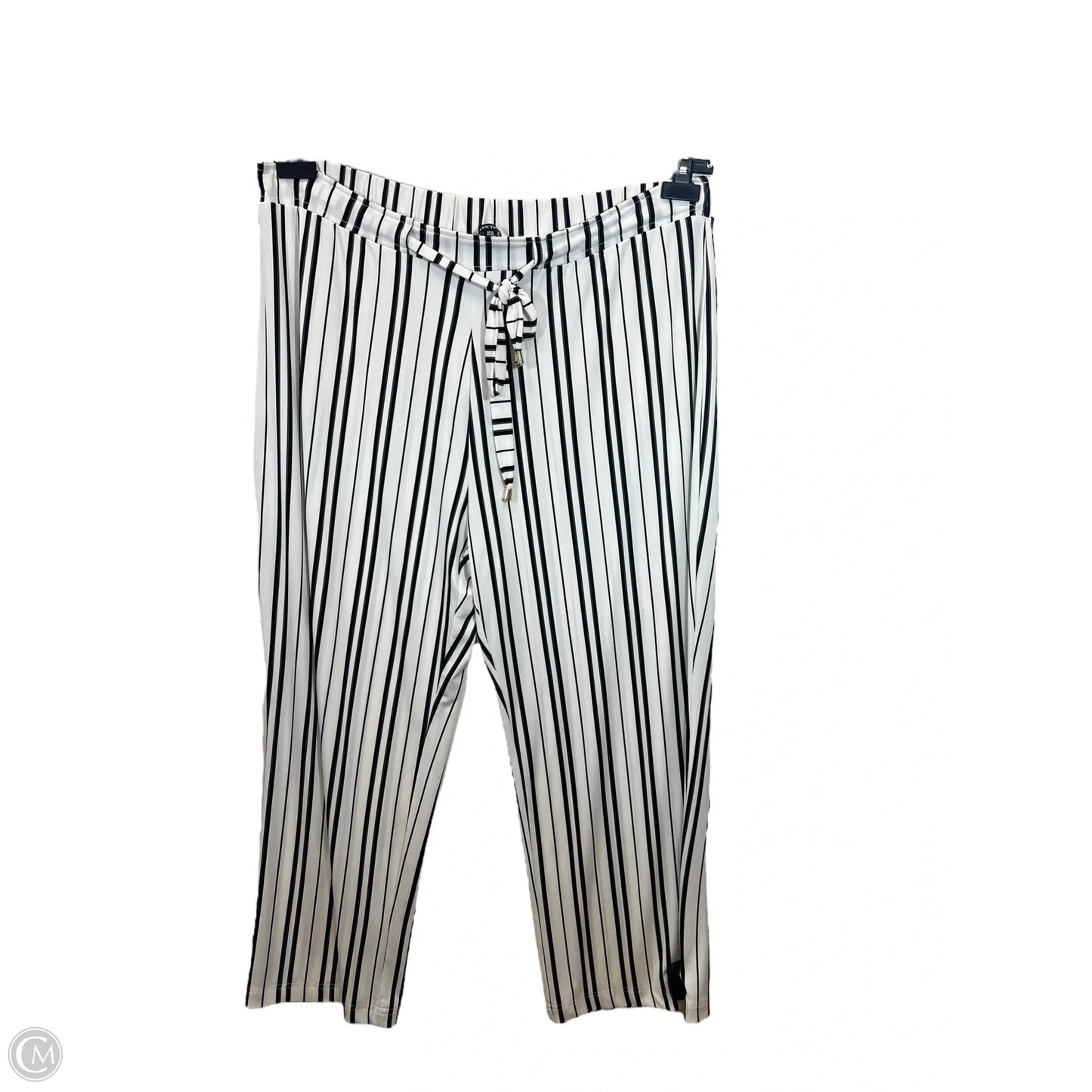 Pants Lounge By Ellen Tracy In Black & Cream, Size: Xl