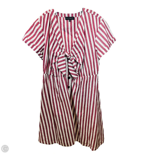 Dress Casual Maxi By Eloquii In Red & White, Size: 3x