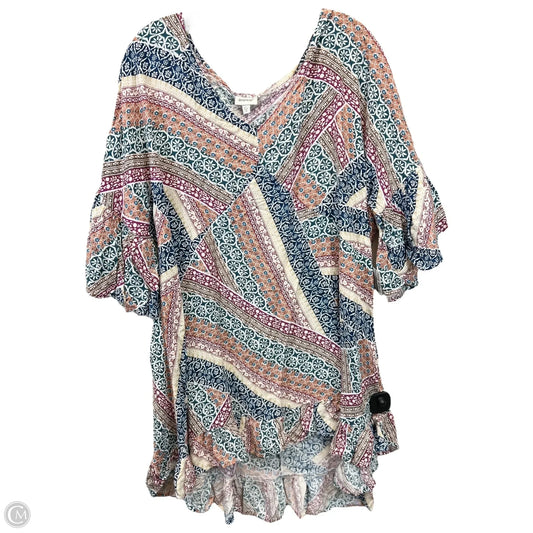 Top Short Sleeve By Avenue In Multi-colored, Size: 2x