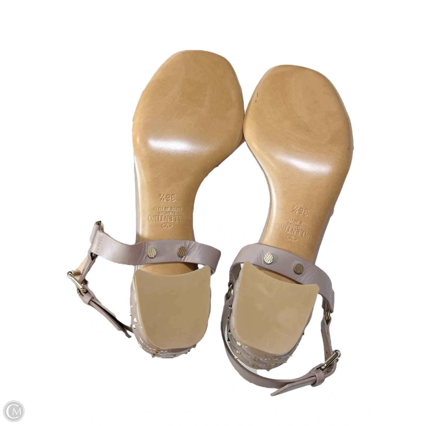 Sandals Luxury Designer By Valentino-garavani In Taupe, Size: 6.5