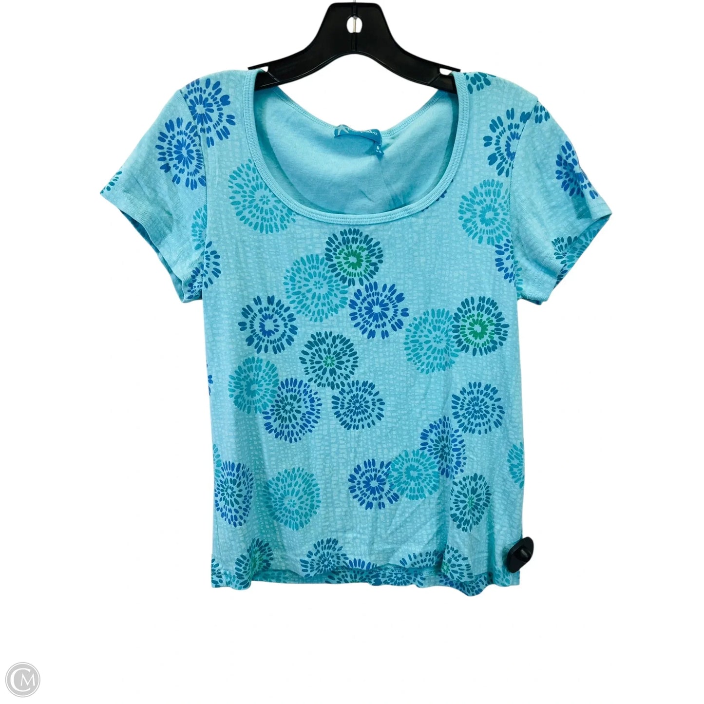 Top Short Sleeve By Fresh Produce In Blue & Green, Size: S